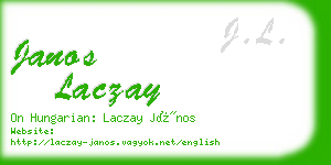 janos laczay business card